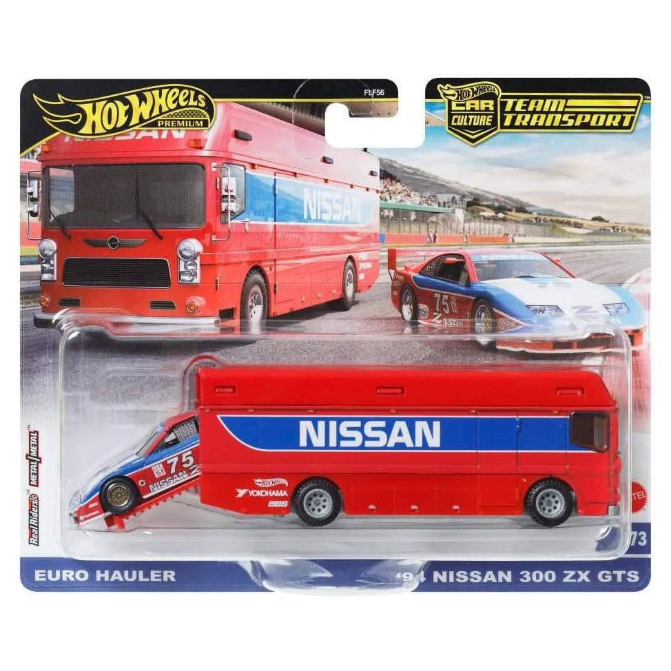 Transporte Euro Hauler Hot Wheels con Nissan 300ZX GTS 1:64