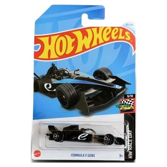 Hot Wheels Fórmula E Gen 3 Coche de Carreras Negro/Azul 1:64