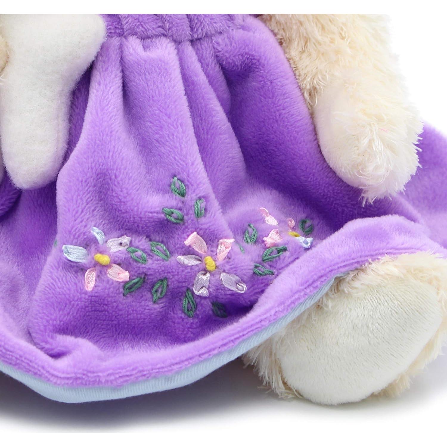 Osito de Peluche Oitscute 25 cm con Vestido Morado
