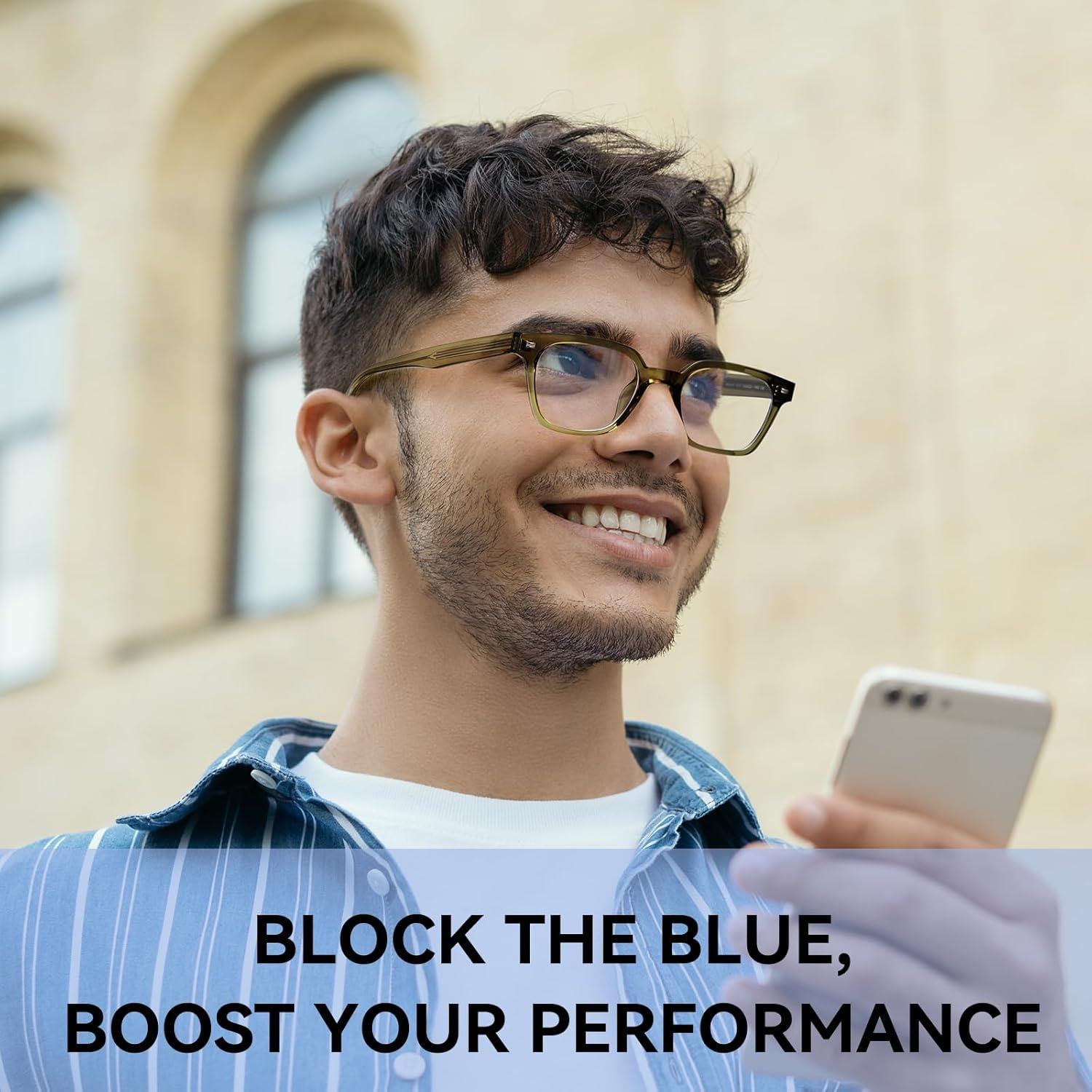 Gafas de luz azul Dollger cuadradas para adultos unisex