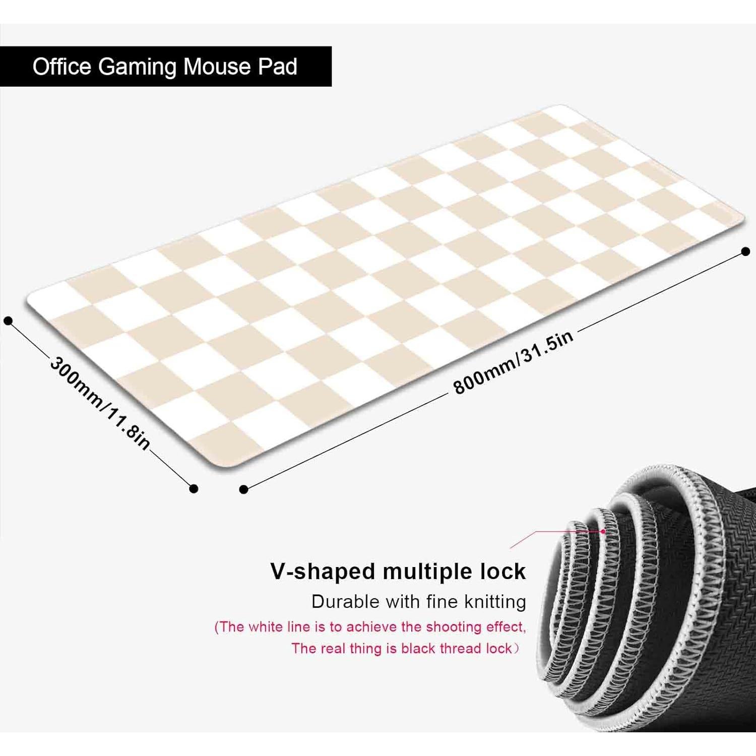 Alfombrilla de escritorio SXCKANG beige arena 800x300mm antideslizante