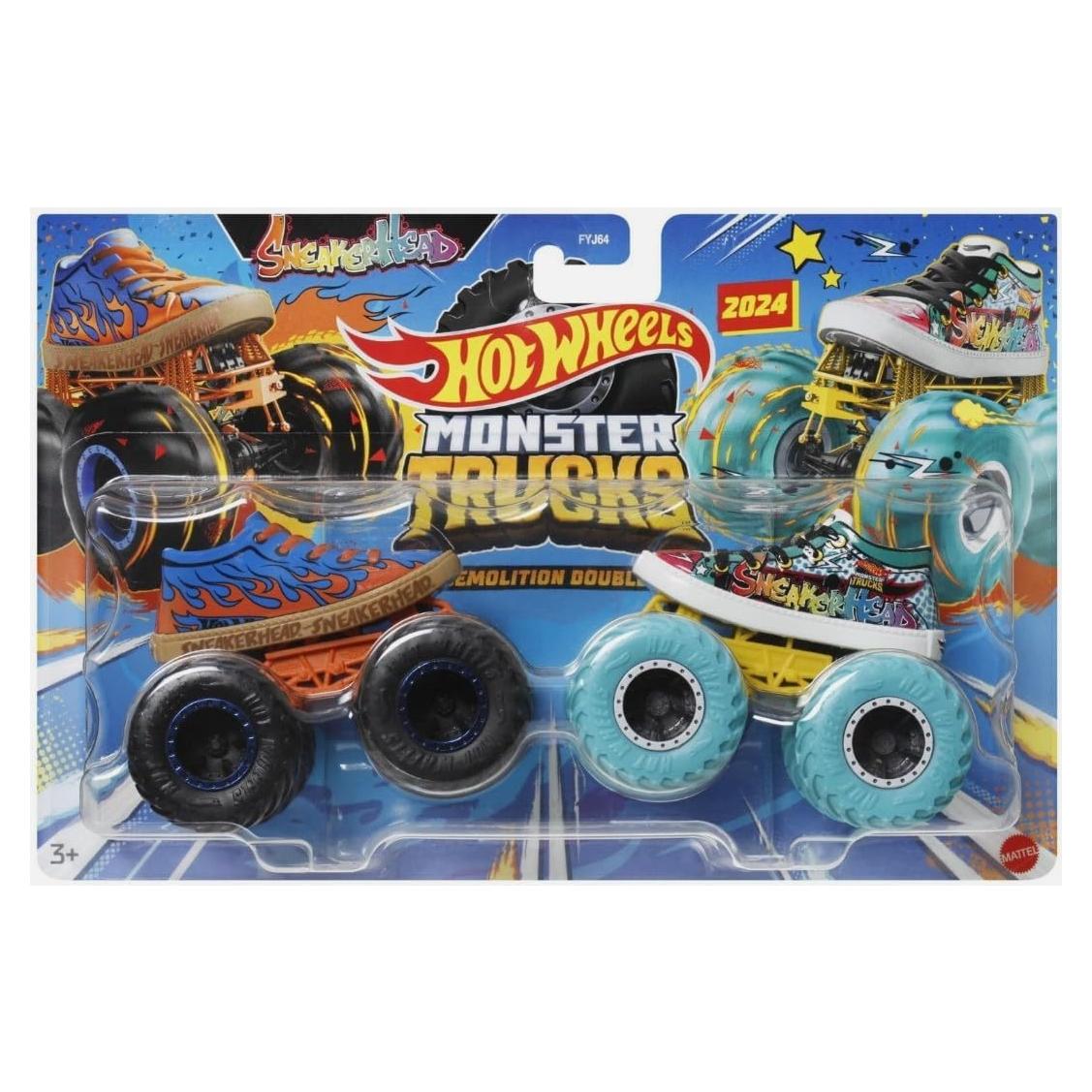 Hot Wheels Monster Trucks Duplicados de Demolición - Sneakerhead vs Sneaker Head, Escala 1:64