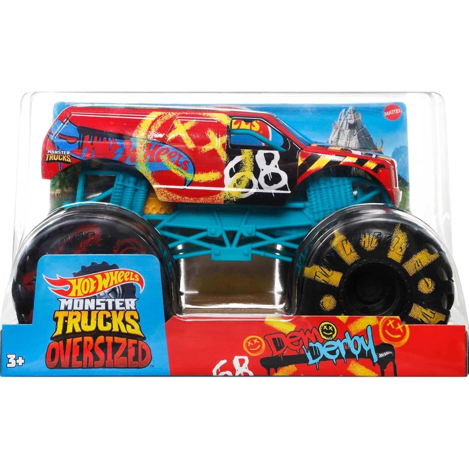 Camión de Demolición Hot Wheels Monster Truck 1:24 para Niños
