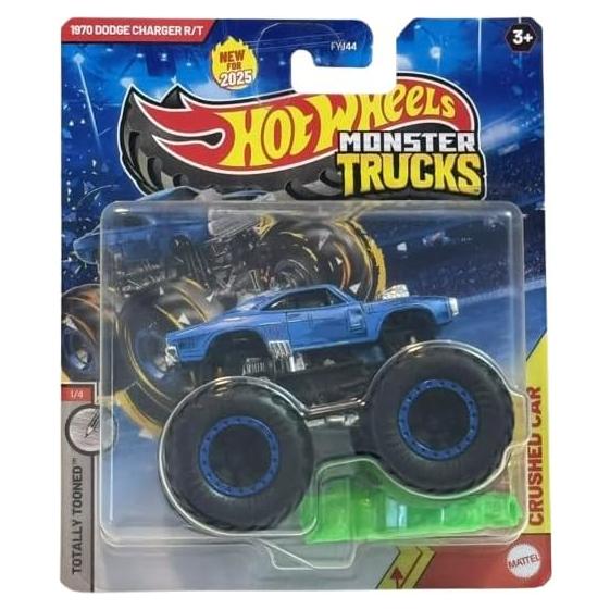 Hot Wheels Monster Trucks Dodge Charger R/T Toon 1/4 - Nuevo 2025