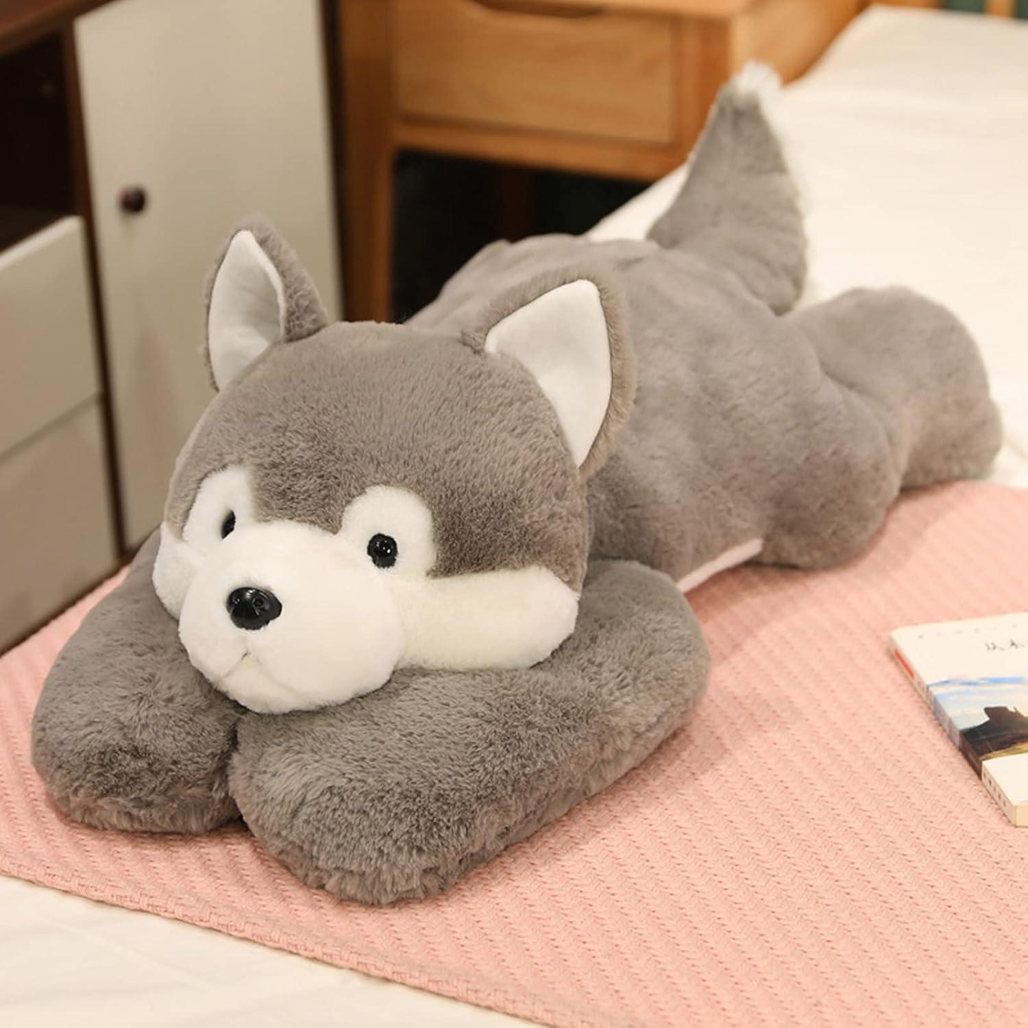 Juguete de Peluche Husky con Peso 50cm Ronivia