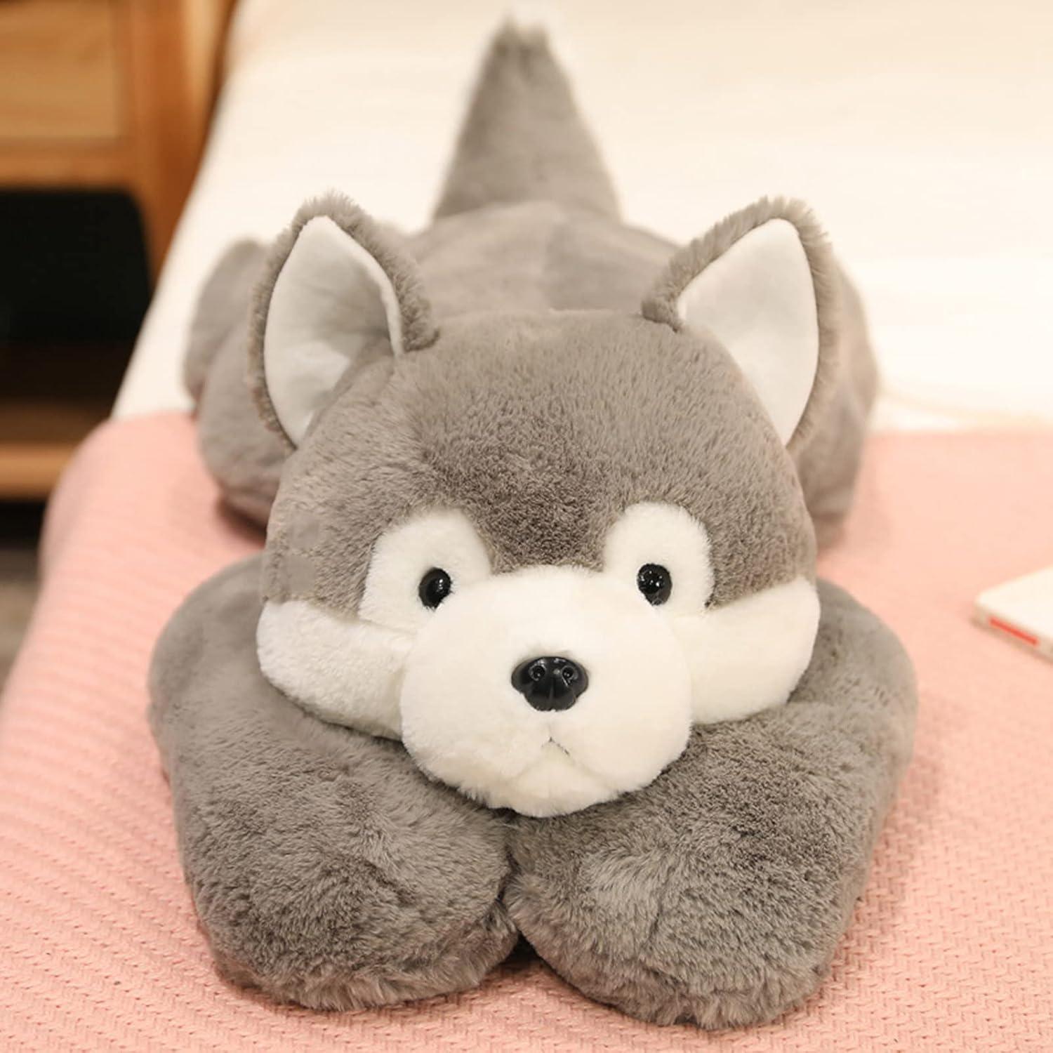Juguete de Peluche Husky con Peso 50cm Ronivia