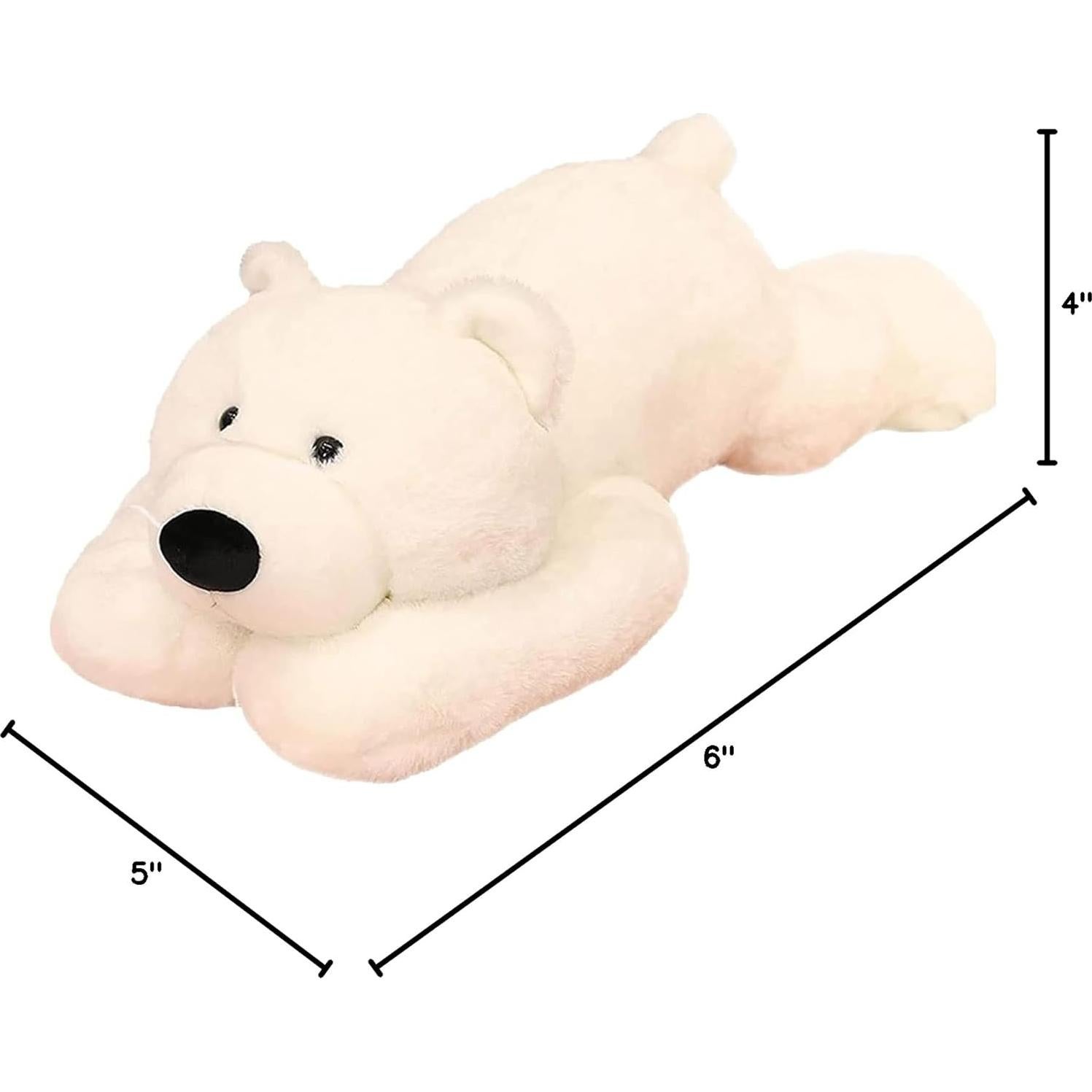 Oso de Peluche con Peso Ronivia 30cm Blanco Suave