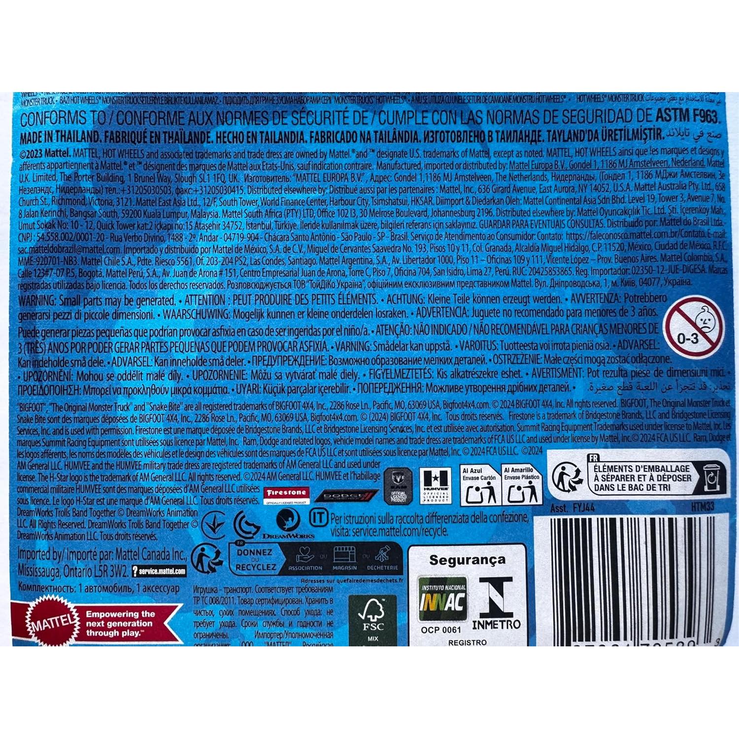 Hot Wheels Monster Trucks 2024 Bash Zilla 1:64 Metal