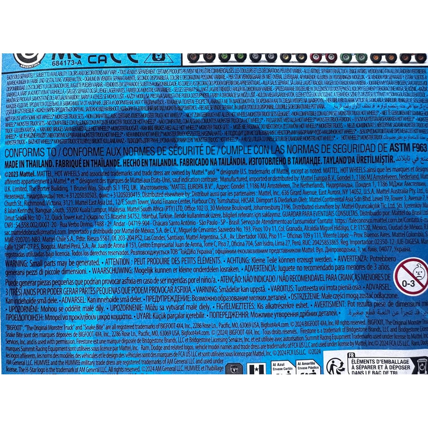 Hot Wheels Monster Trucks 2024 Bash Zilla 1:64 Metal