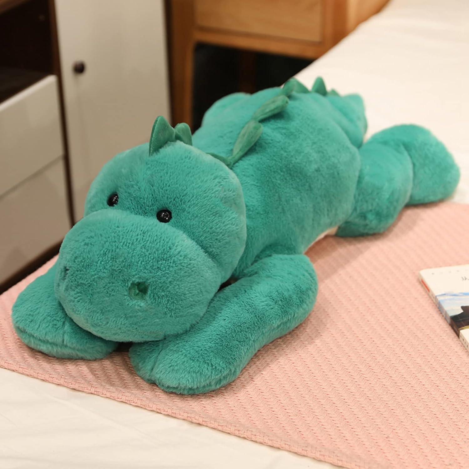 Peluche Dinosaurio Verde Ronivia 50cm Suave y Pesado