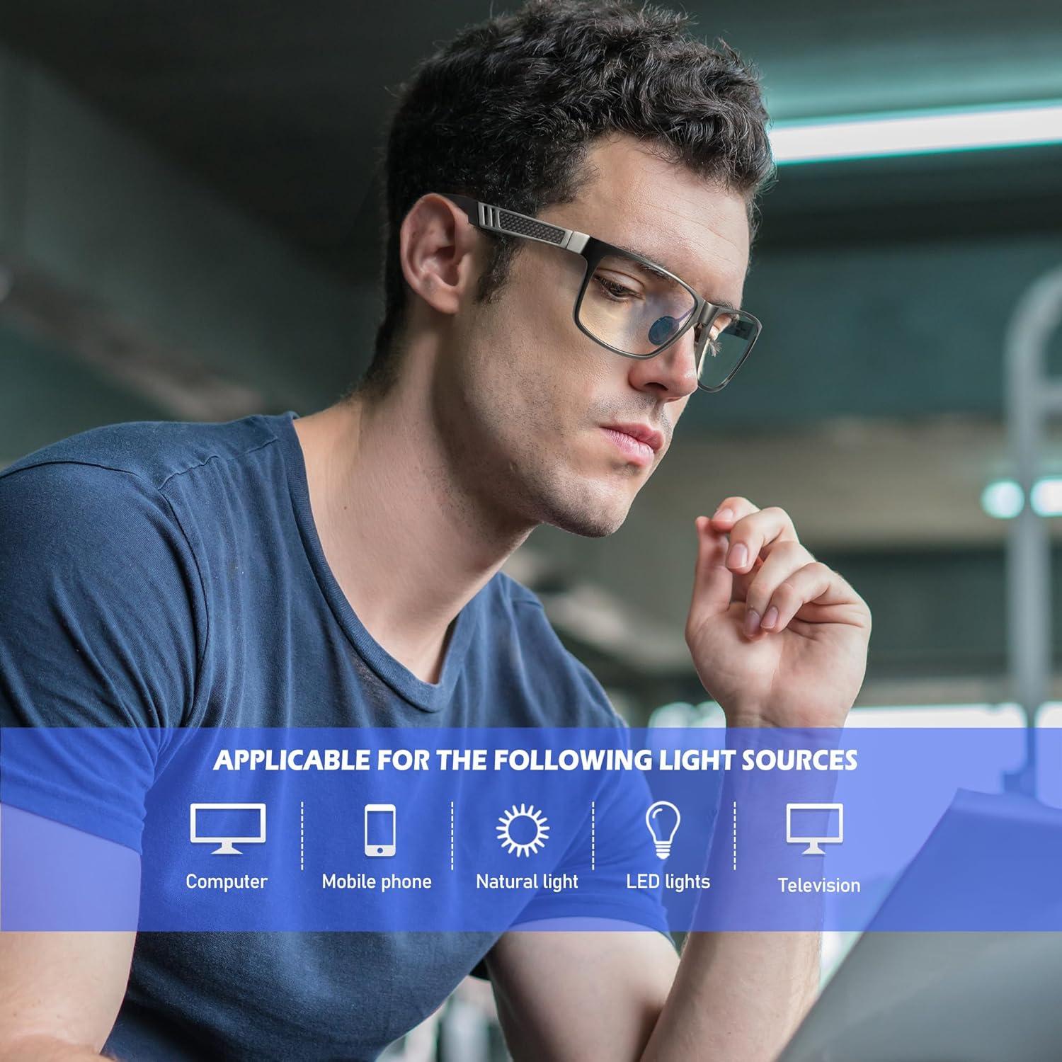 Gafas de Luz Azul ANYLUV Gunmetal Protección Diaria