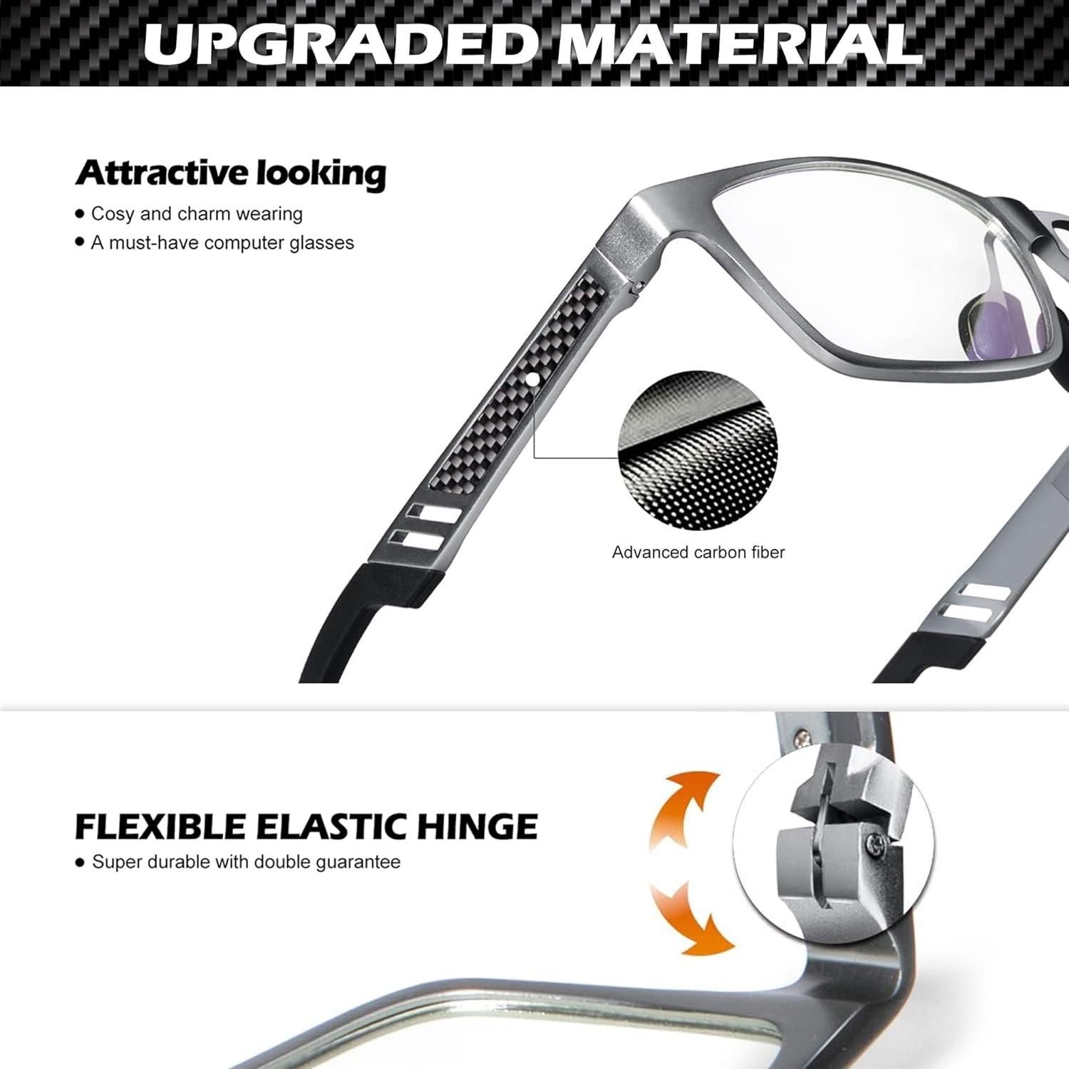 Gafas de Luz Azul ANYLUV Gunmetal Protección Diaria