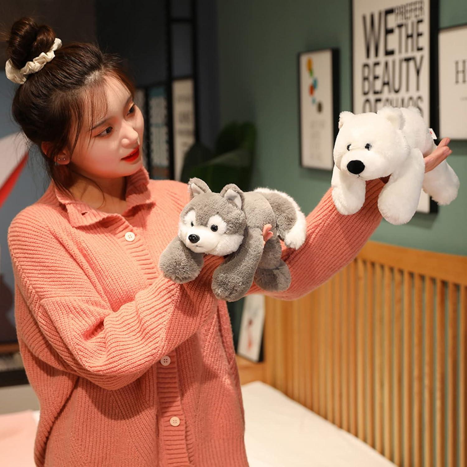 Juguete de Peluche Husky con Peso 30 cm Ronivia