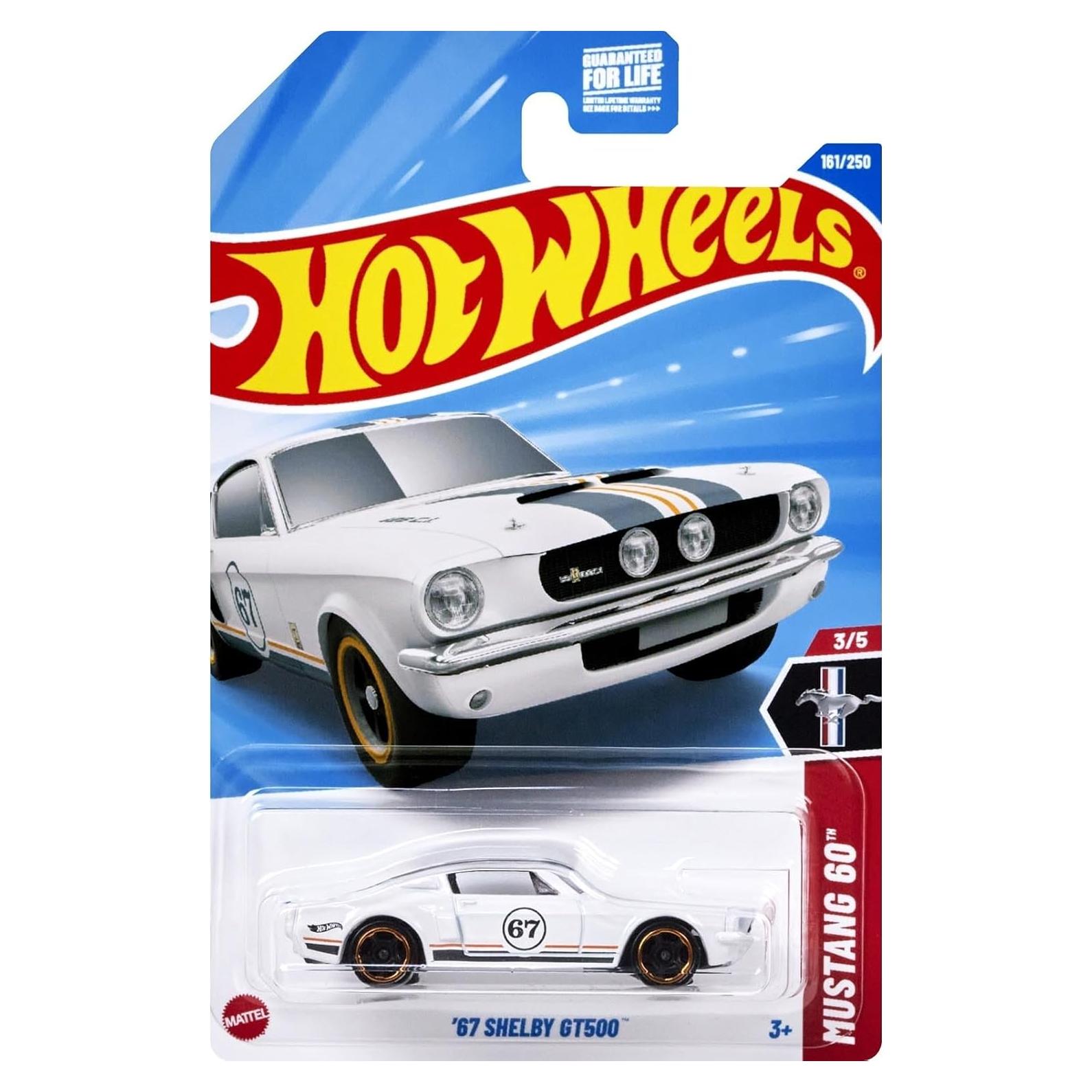 Coche Diecast Hot Wheels Shelby GT500 Mustang 1967 Blanco 1:64