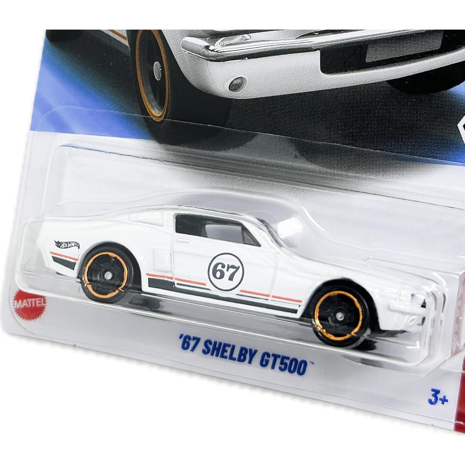 Coche Diecast Hot Wheels Shelby GT500 Mustang 1967 Blanco 1:64
