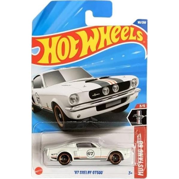 Coche Diecast Hot Wheels Shelby GT500 Mustang 1967 Blanco 1:64