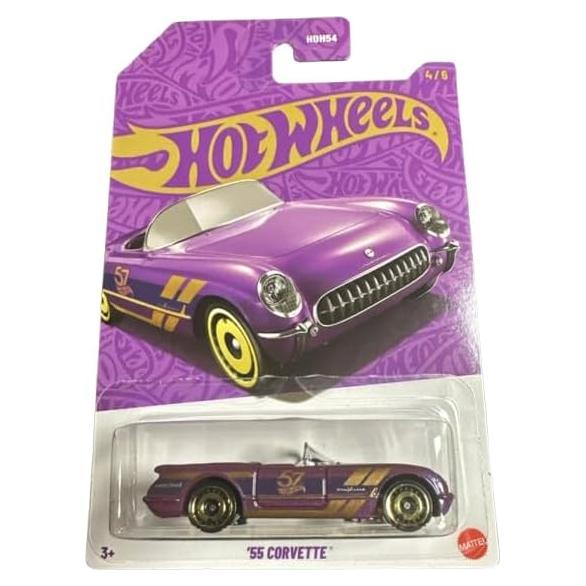 Hot Wheels Corvette '55 Púrpura 57 Aniversario 1:64 Diecast