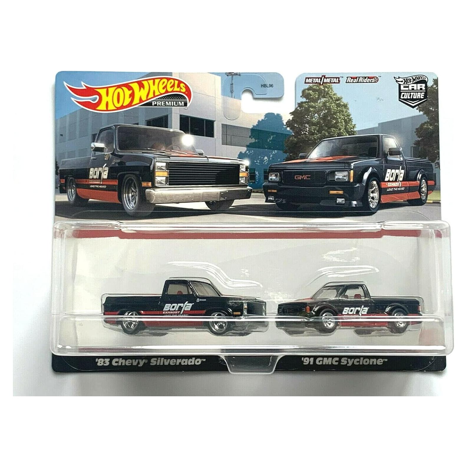 Hot Wheels Paquete Premium 2 Autos '83 Chevy Silverado y '91 Syclone 1:64