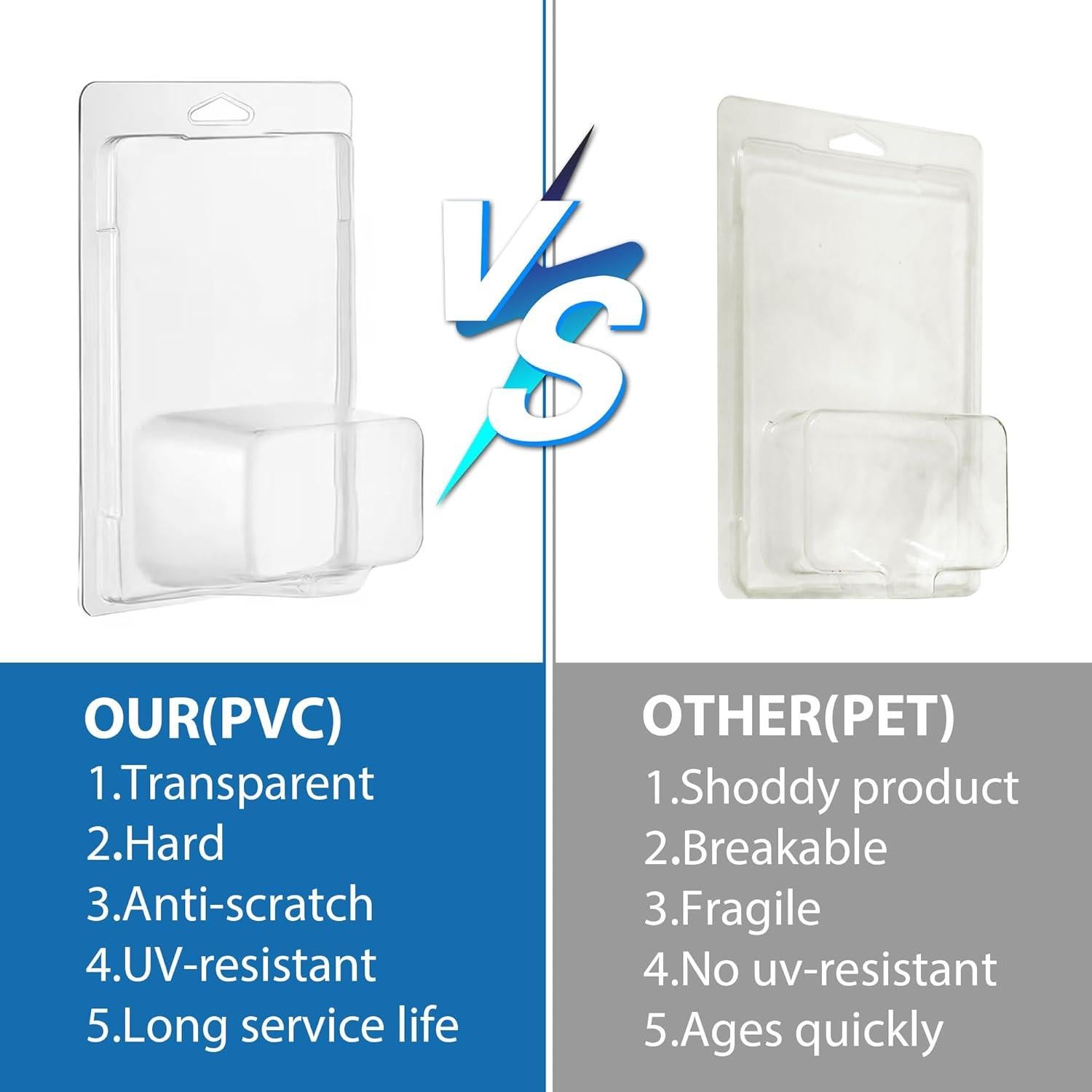 25 Fundas Protectores Hot Wheels KASTUN 1:64 PVC Cristal Claro