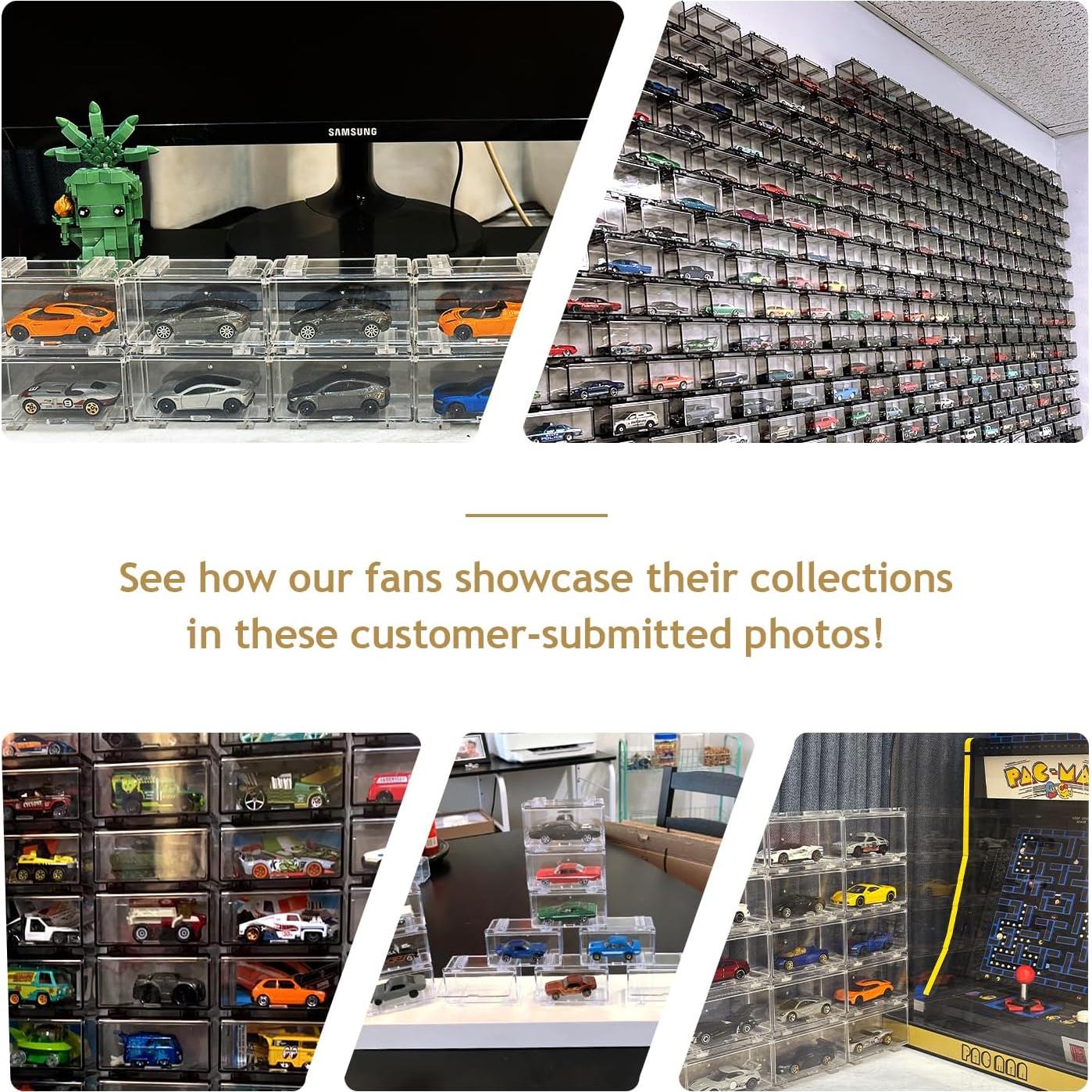 Estuche de exhibición Hot Wheels 16 cajas apilables transparentes