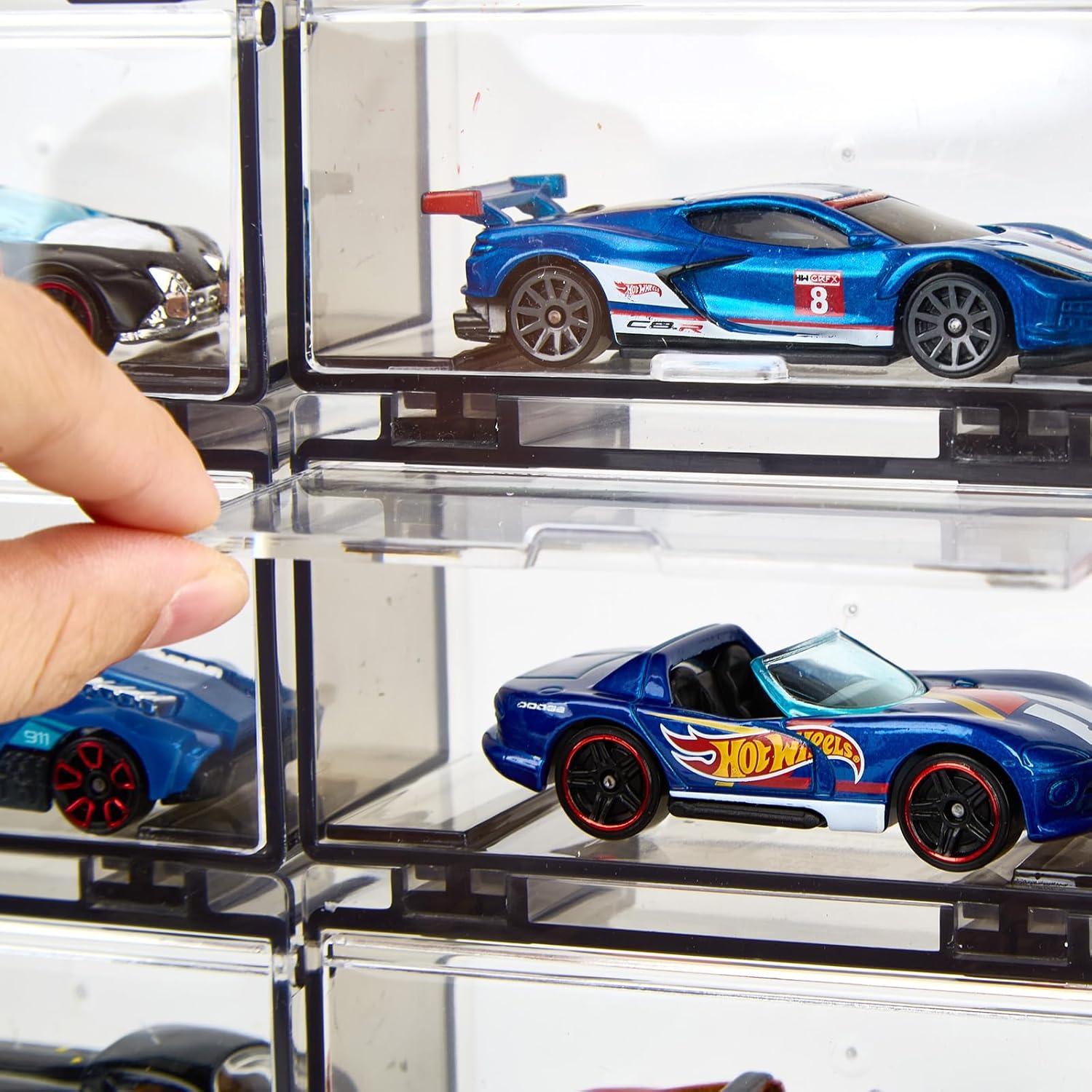 Estuche de exhibición Hot Wheels 16 cajas apilables transparentes