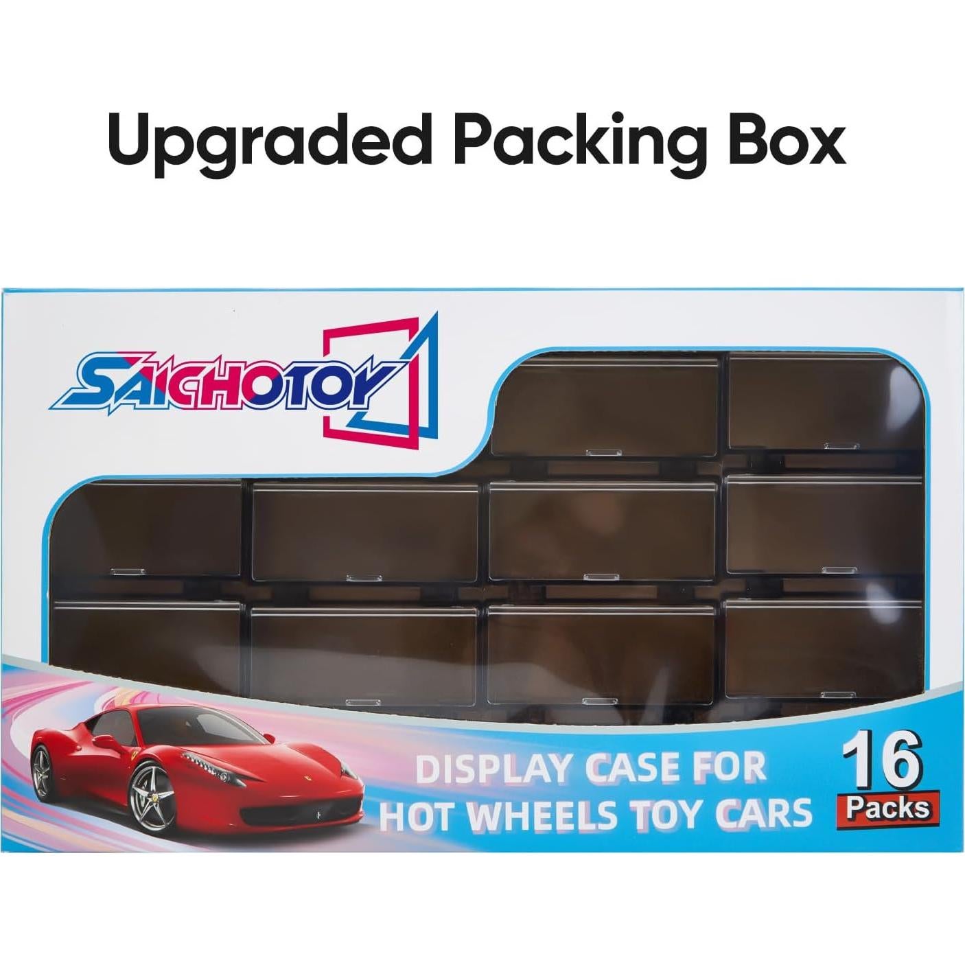 Estuche de exhibición Hot Wheels 16 cajas apilables transparentes