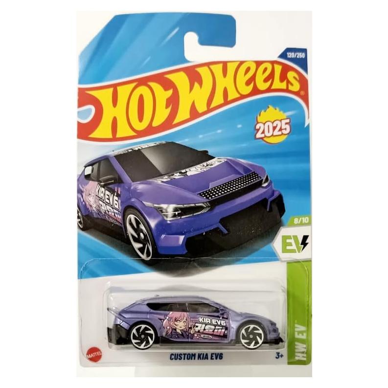 Hot Wheels Kia EV6 Coche de Fundición Púrpura 1:64 Colección HW EV