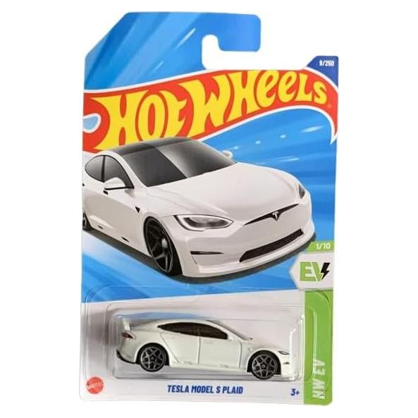 Hot Wheels Tesla Model S Plaid Blanco 1:64 Diecast Coleccionable