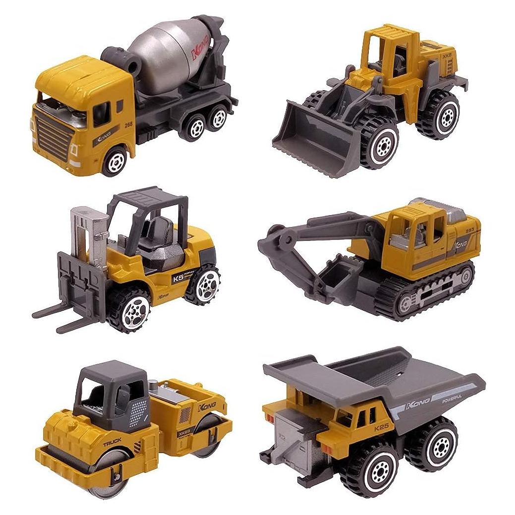 Juego de Vehículos de Construcción KEXIAO - 6 Piezas para Niños