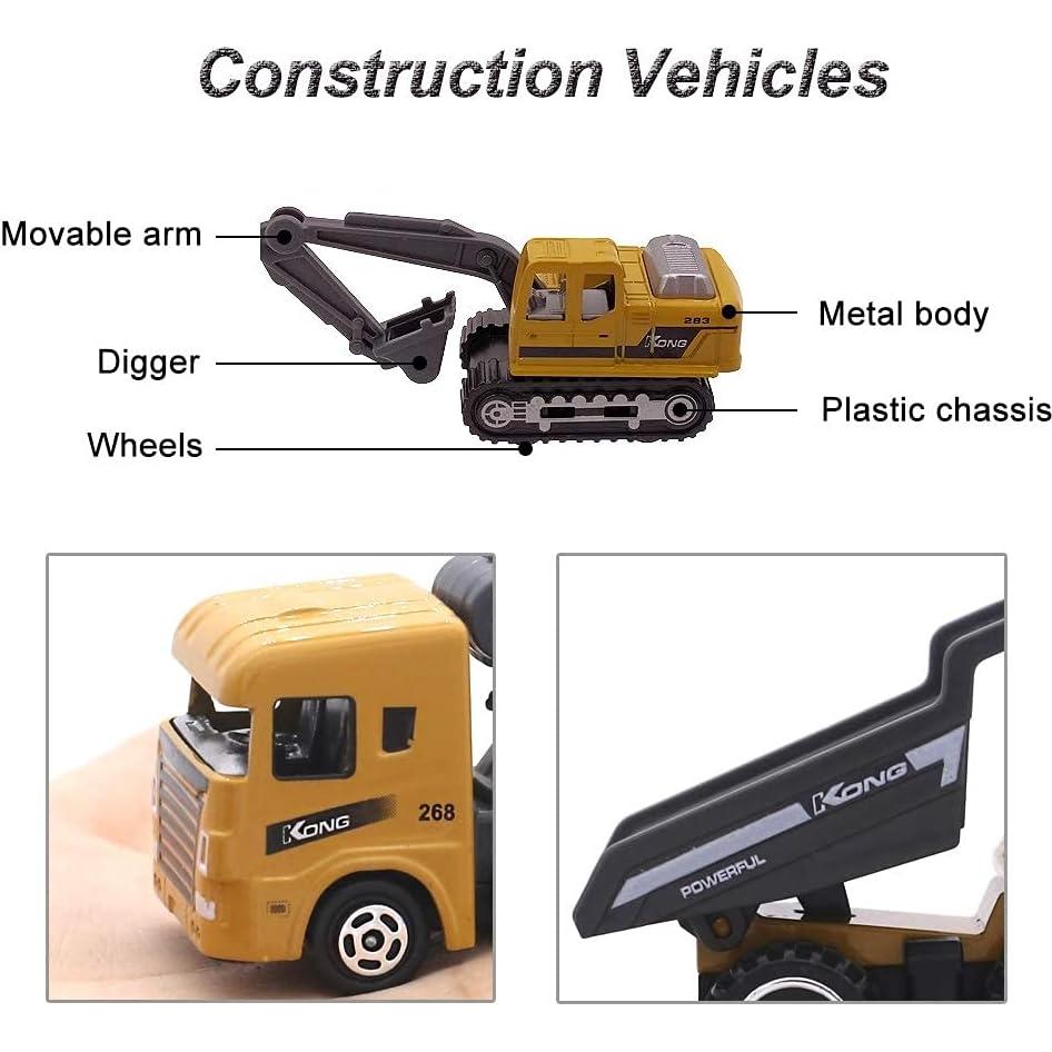 Juego de Vehículos de Construcción KEXIAO - 6 Piezas para Niños
