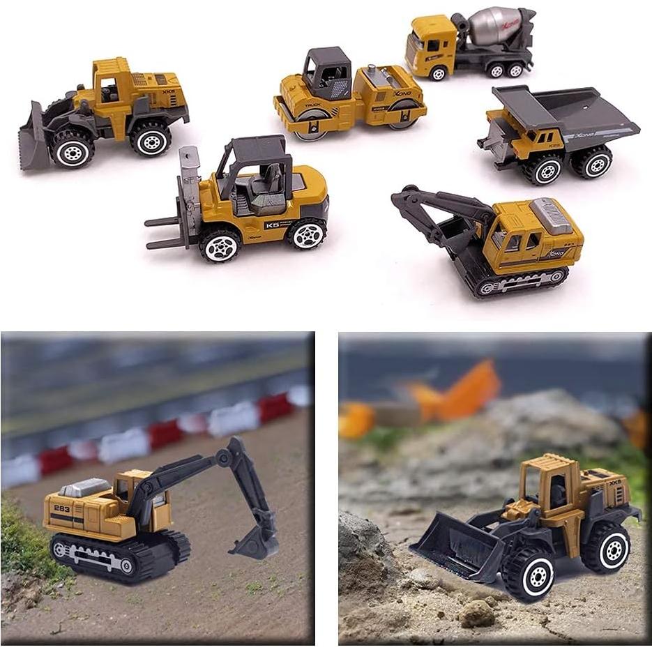 Juego de Vehículos de Construcción KEXIAO - 6 Piezas para Niños