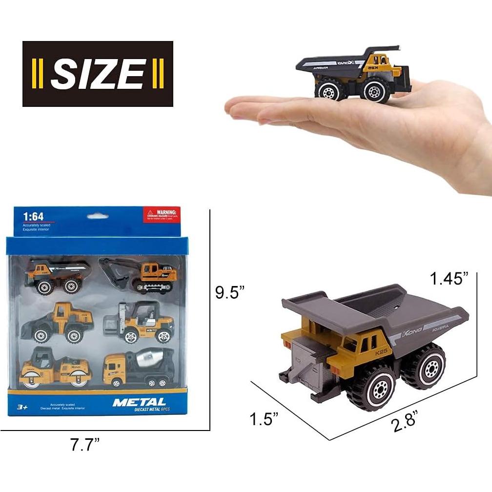 Juego de Vehículos de Construcción KEXIAO - 6 Piezas para Niños