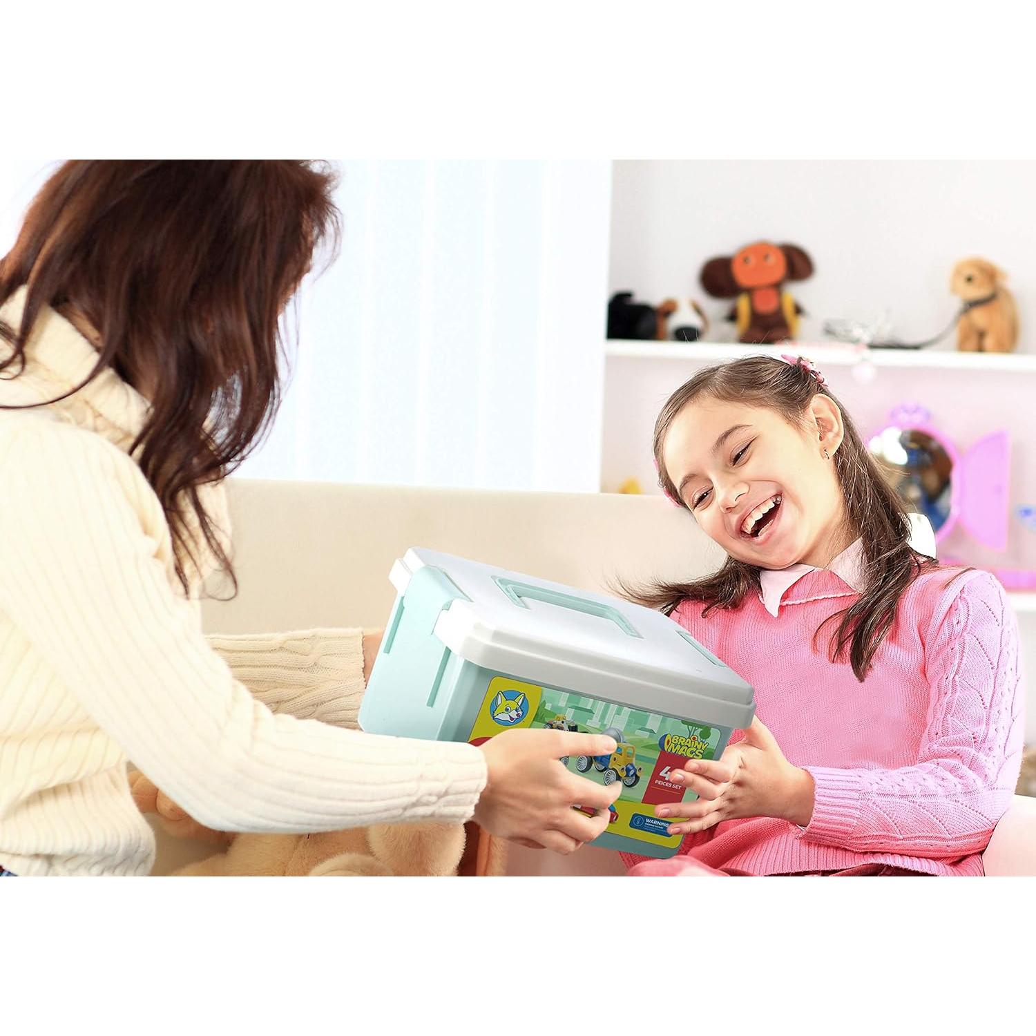 Juego de Coches Magnéticos Play Brainy - Set de 42 Piezas