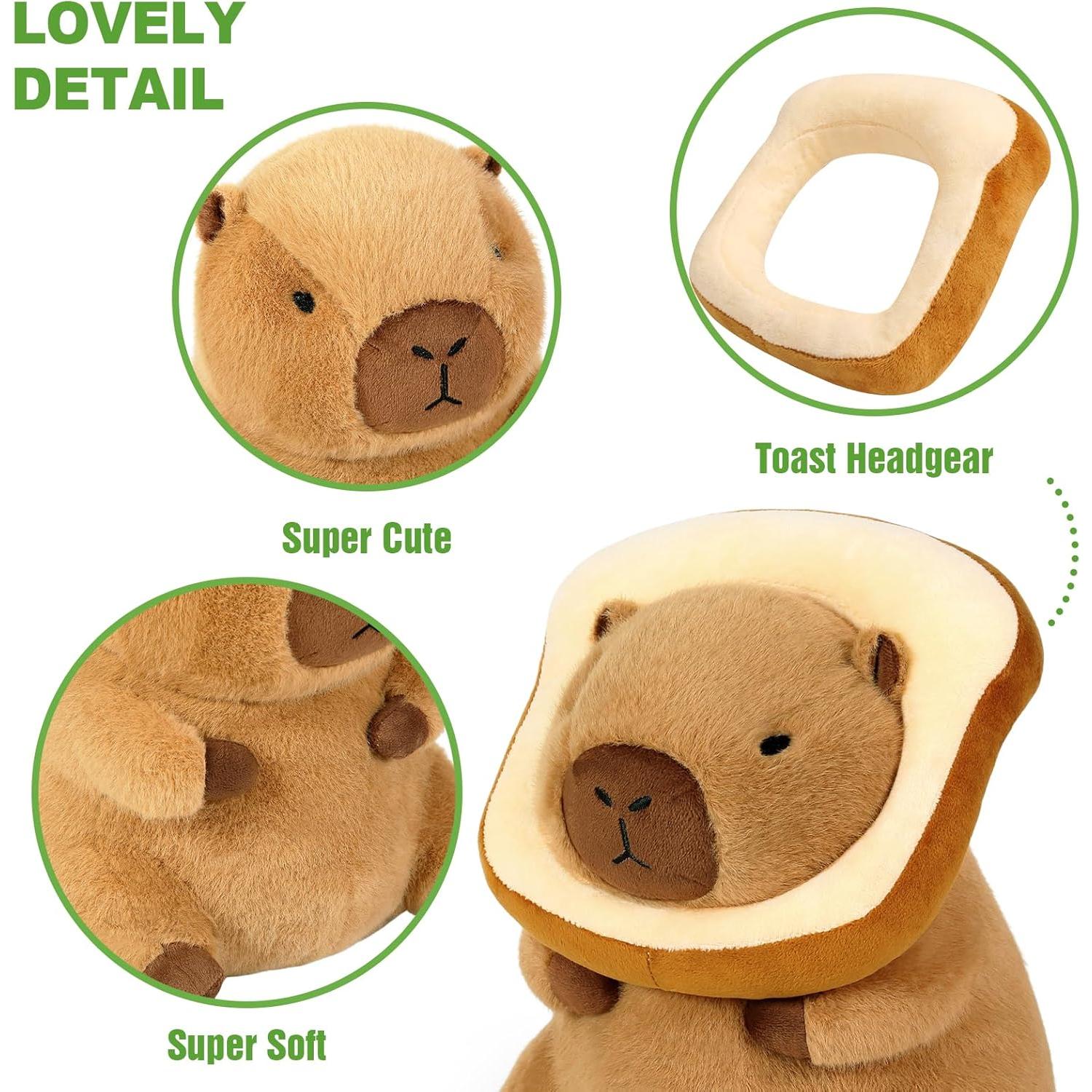 Ditucu Almohada Capibara de Peluche 27.94 cm con Tostada