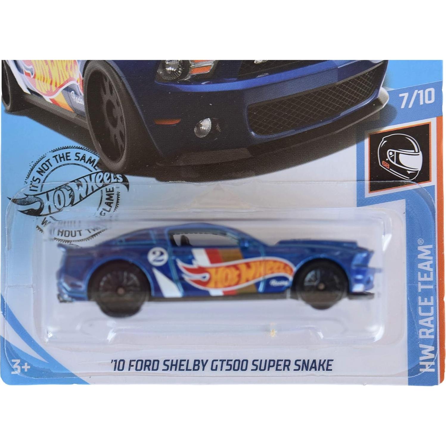 Hot Wheels Equipo de Carreras 10 Ford Shelby GT500 Azul