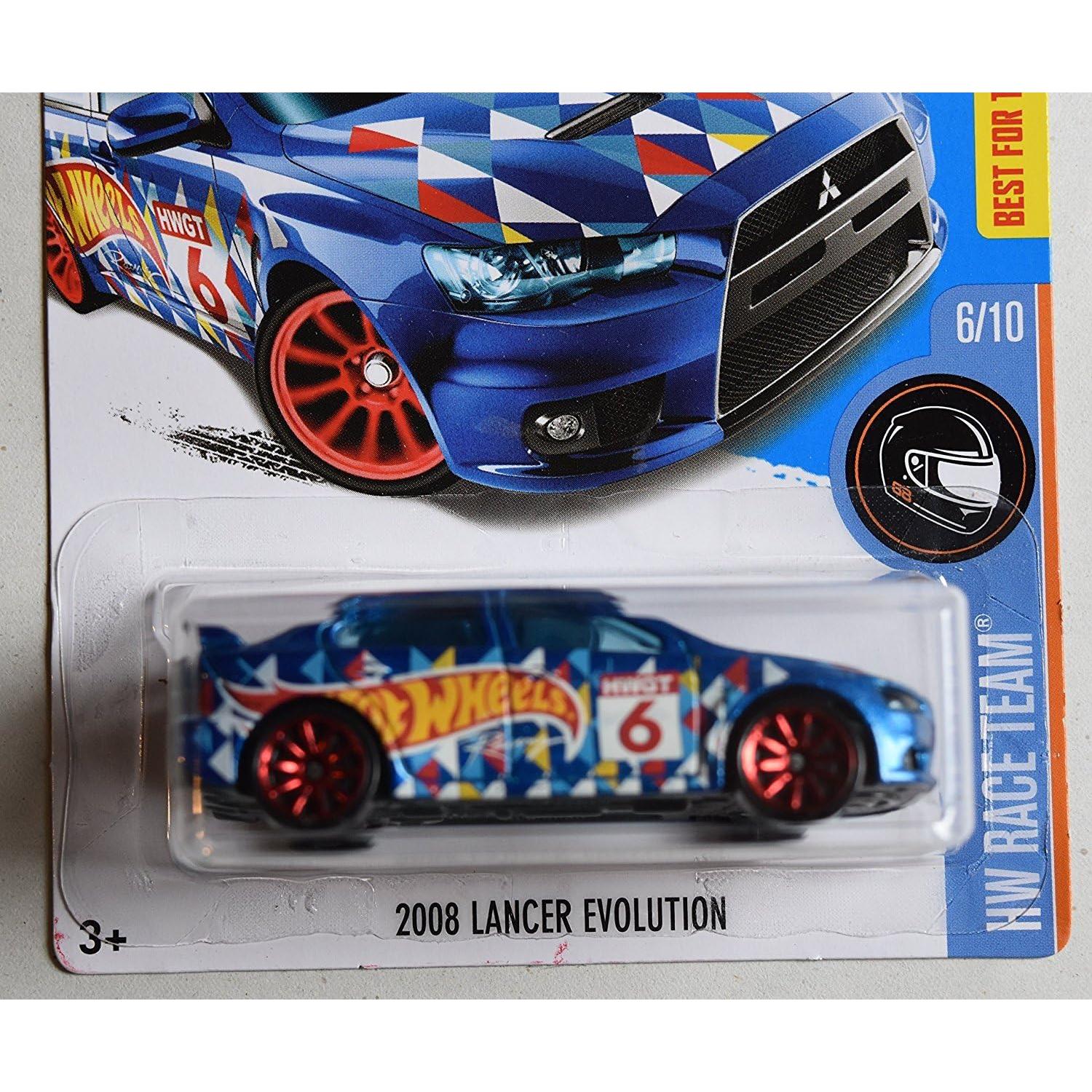 Hot Wheels 2016 Mitsubishi Lancer Evolution 1:64 Azul
