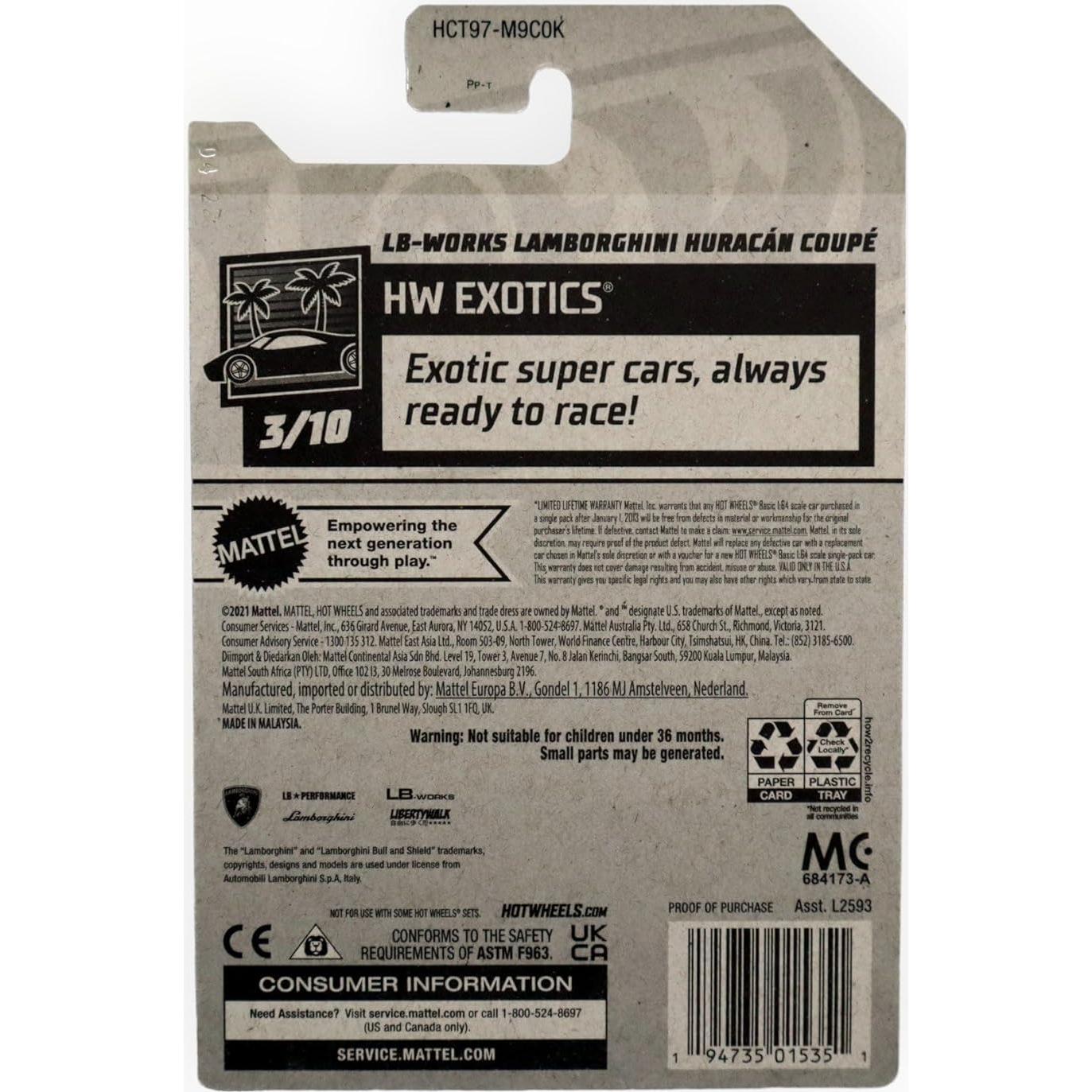 Hot Wheels Lamborghini Huracan Coupe 1:64 Mattel