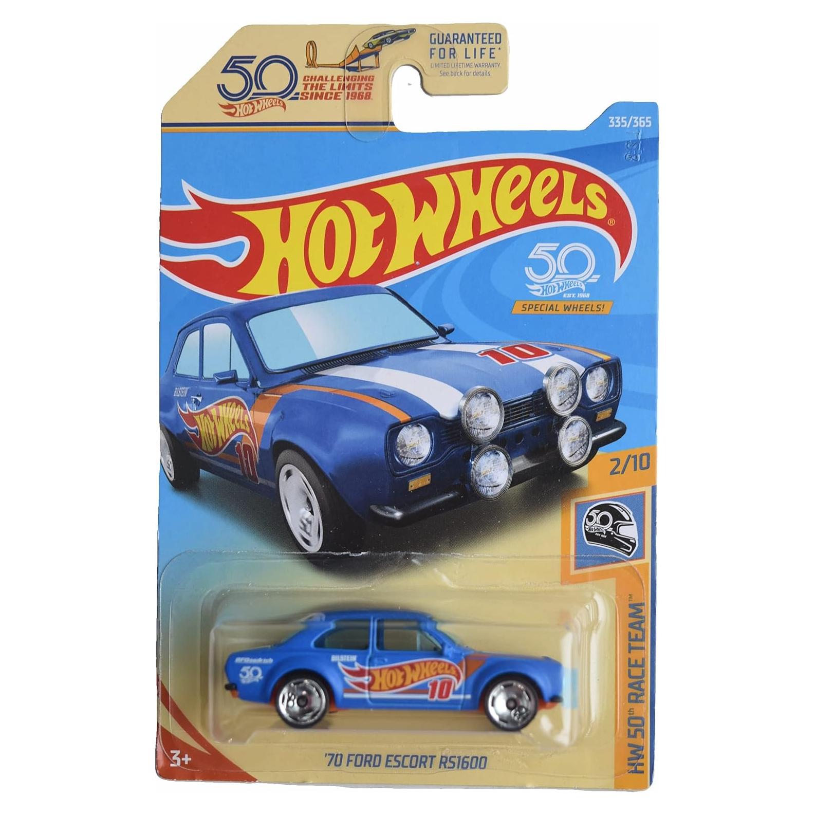 Hot Wheels 70 Ford Escort RS1600 Escala 1:64 Azul