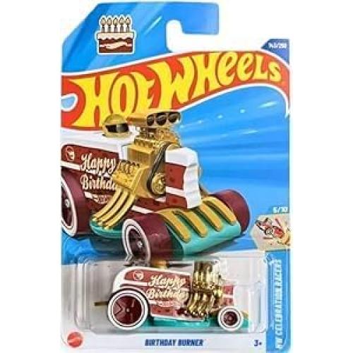 Hot Wheels Cumpleaños Quemador Mattel 1:64 Coche Metal Azul