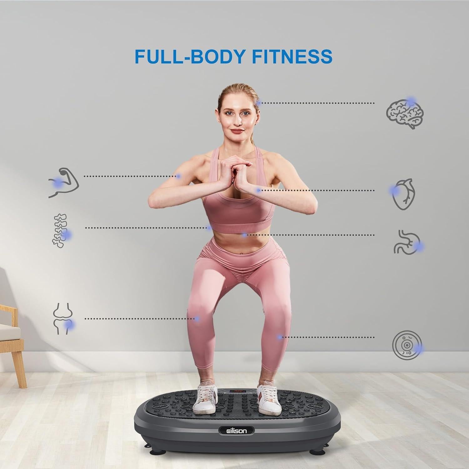 EILISON FitMax 3D XL Plataforma de Vibración 120 Niveles