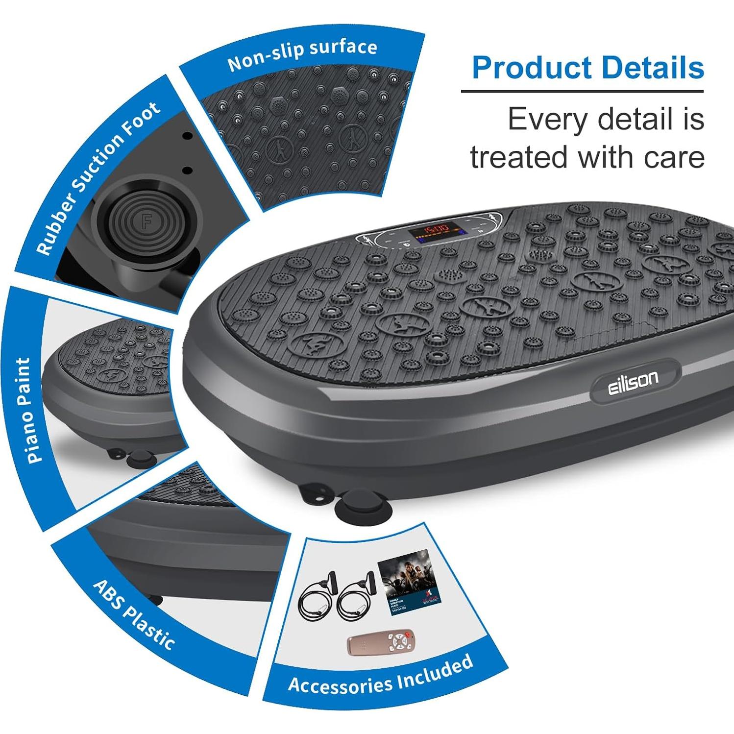 EILISON FitMax 3D XL Plataforma de Vibración 120 Niveles