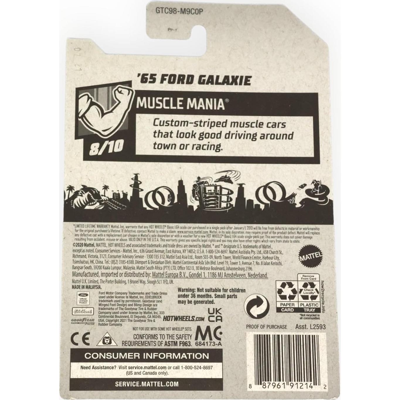 Hot Wheels 2021 - Ford Galaxie '65 1:64 Die-Cast Coleccionable