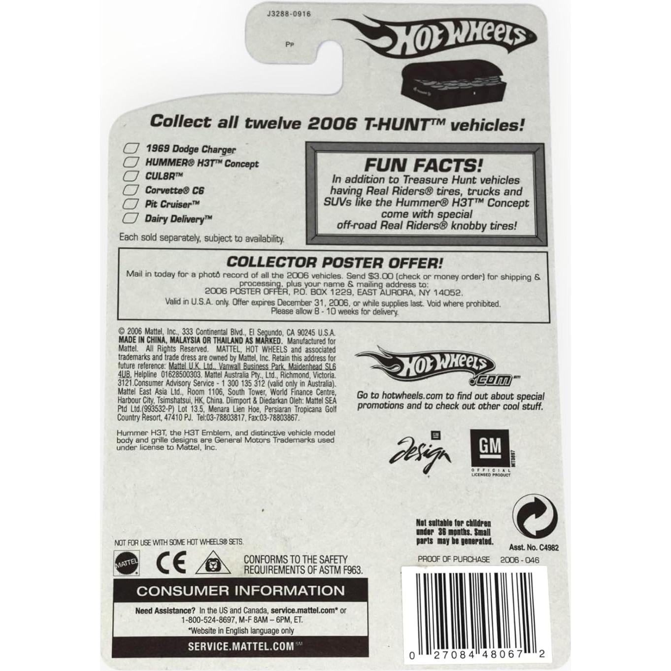 Coche Coleccionable Hot Wheels Hummer H3T 2006 Caza del Tesoro