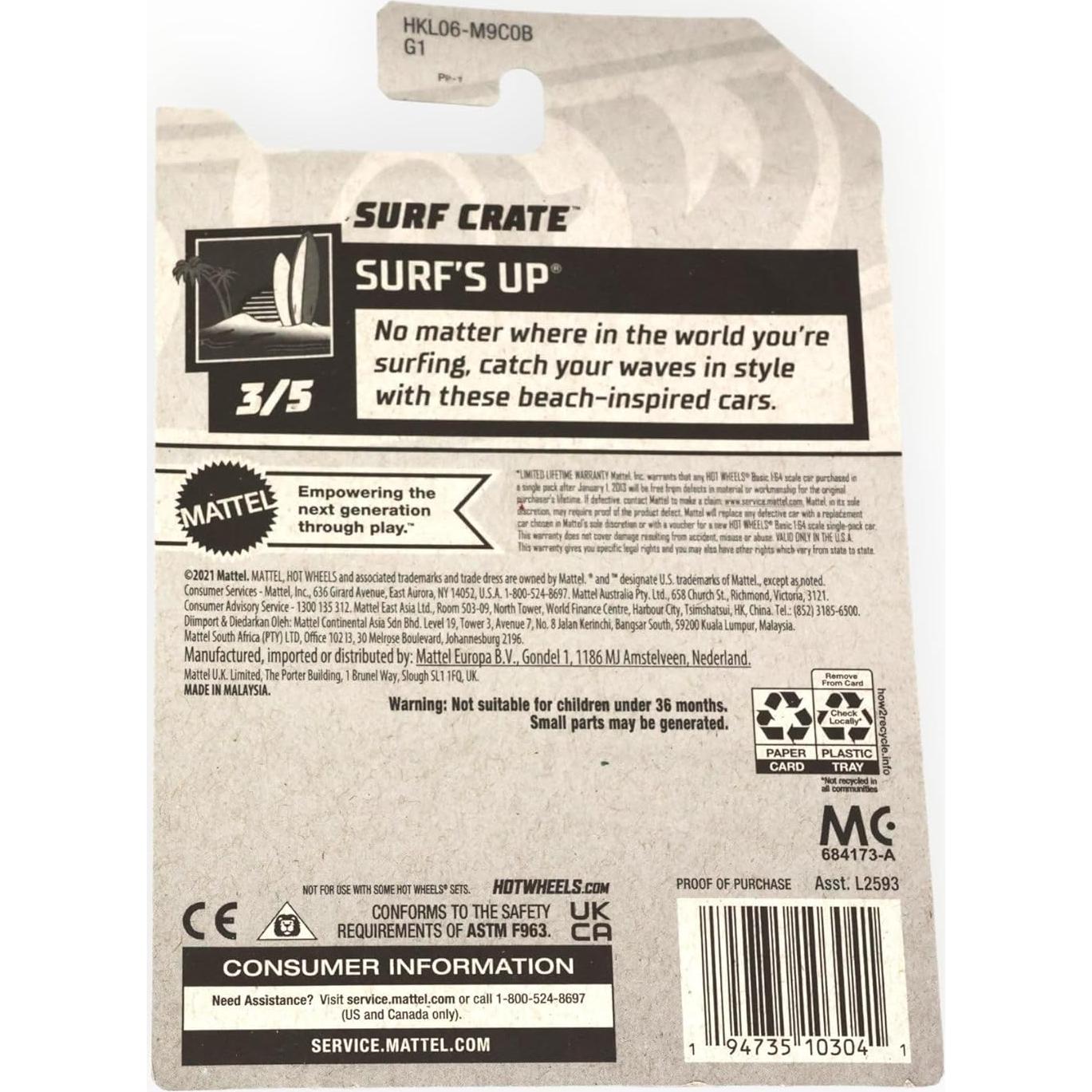 Hot Wheels Surf Crate Treasure Hunt 1:64 Rosa