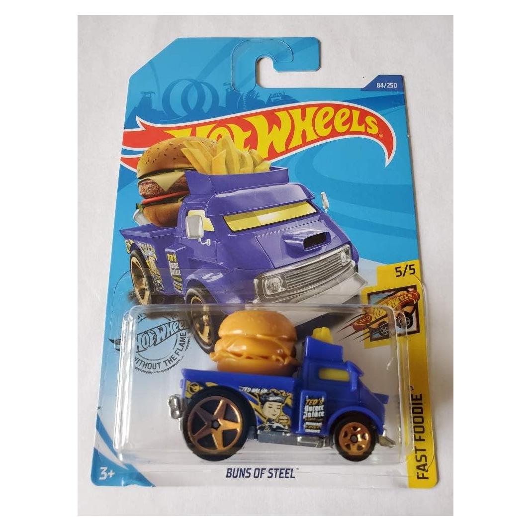 Hot Wheels Caza del Tesoro Comida Rápida Panes de Acero