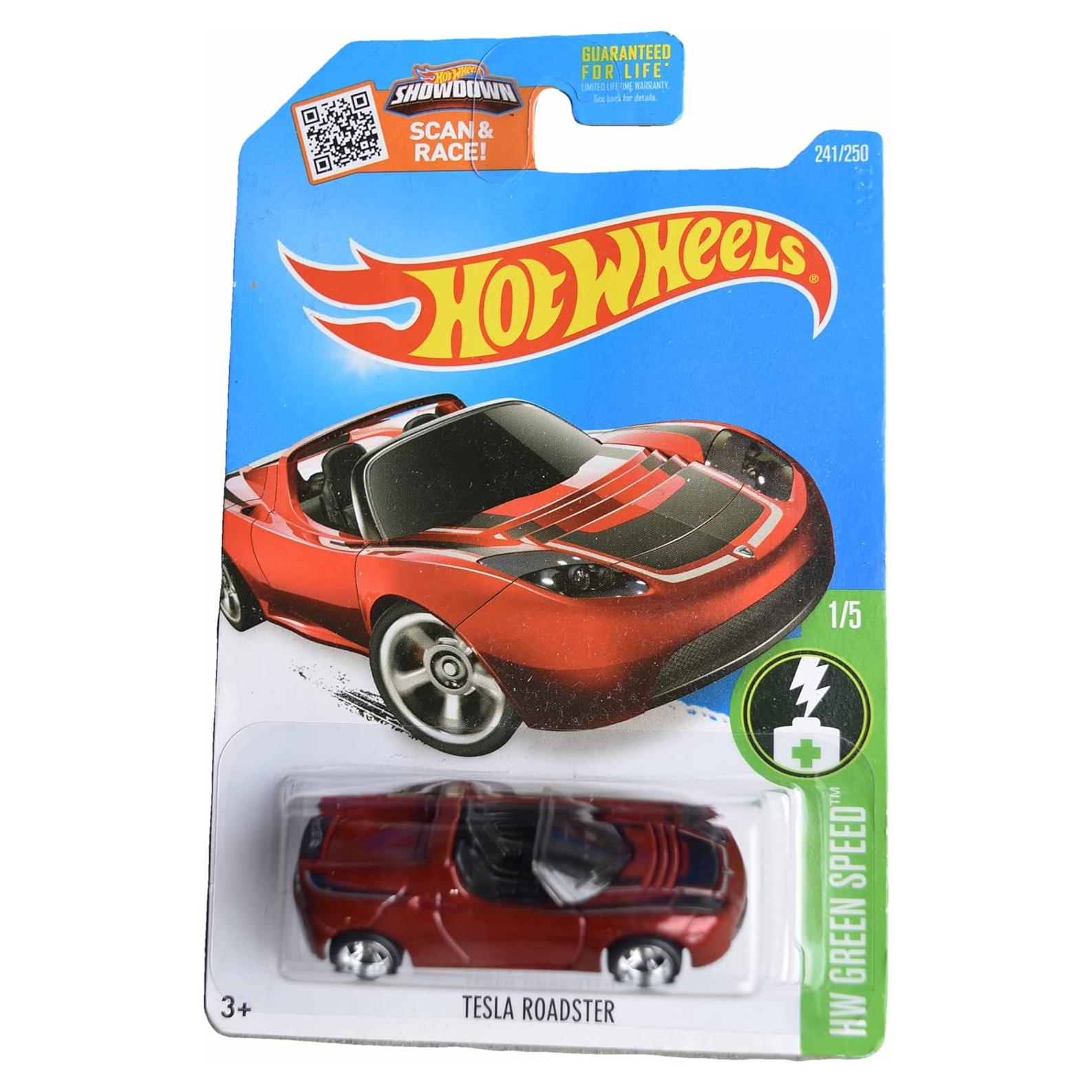Coche de Juguete Hot Wheels Tesla Roadster Escala 1:64