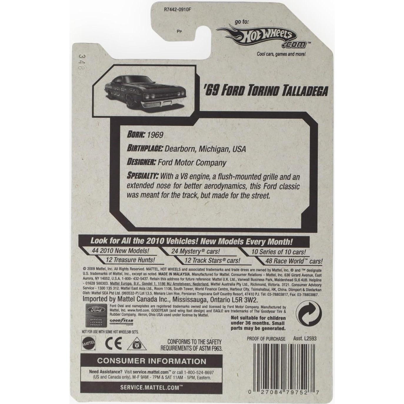 Hot Wheels 2010 Ford Torino Talladega 1:64 Coleccionable