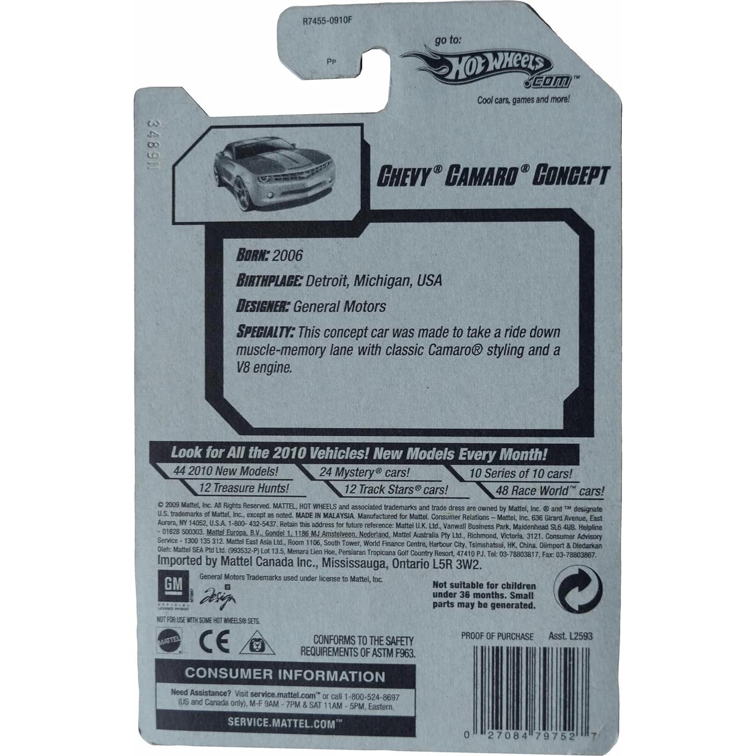 Hot Wheels Chevy Camaro Concept 1:64 Mattel Super Treasure Hunt