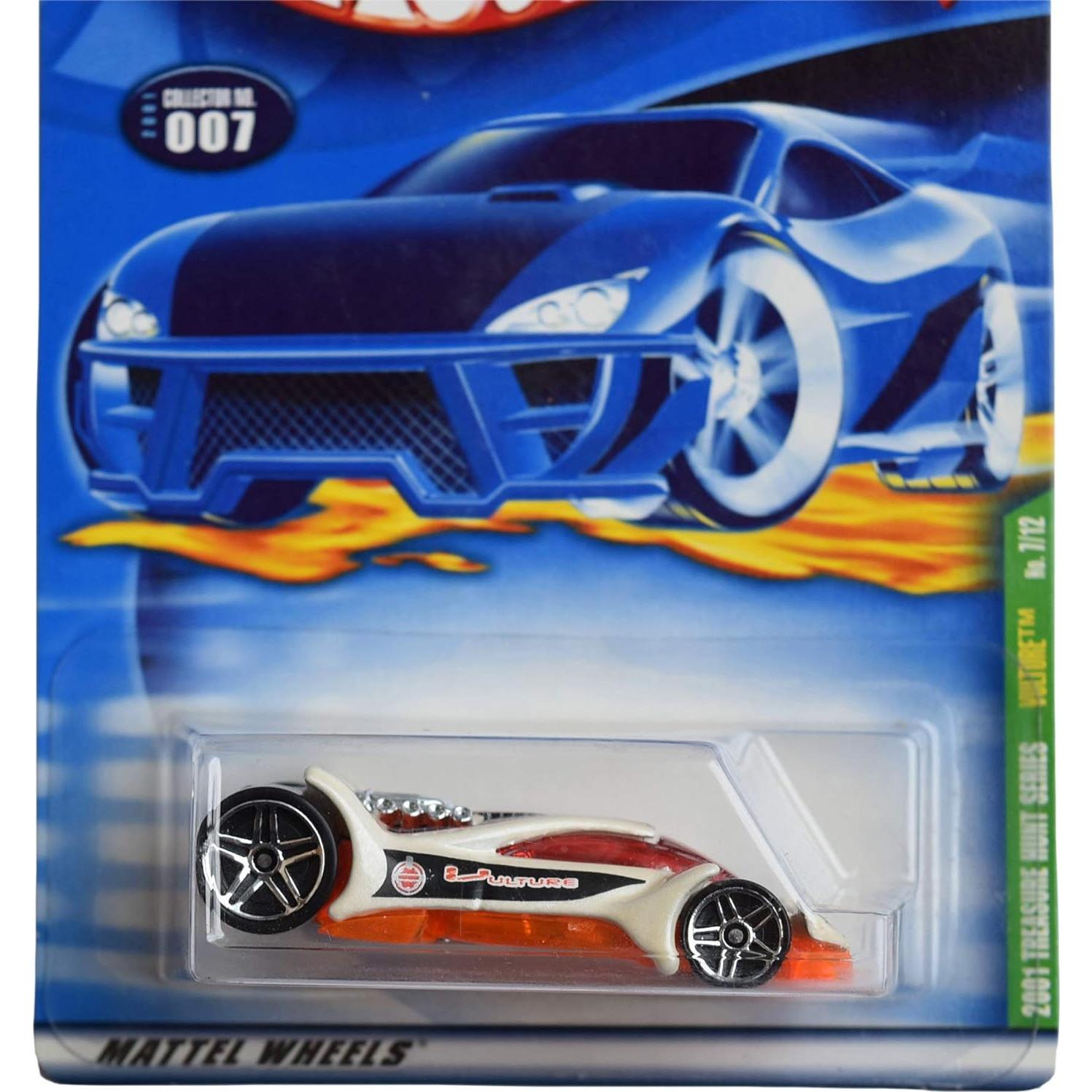 Hot Wheels Buitre 2001 Caza del Tesoro 7/12 Blanco/Naranja