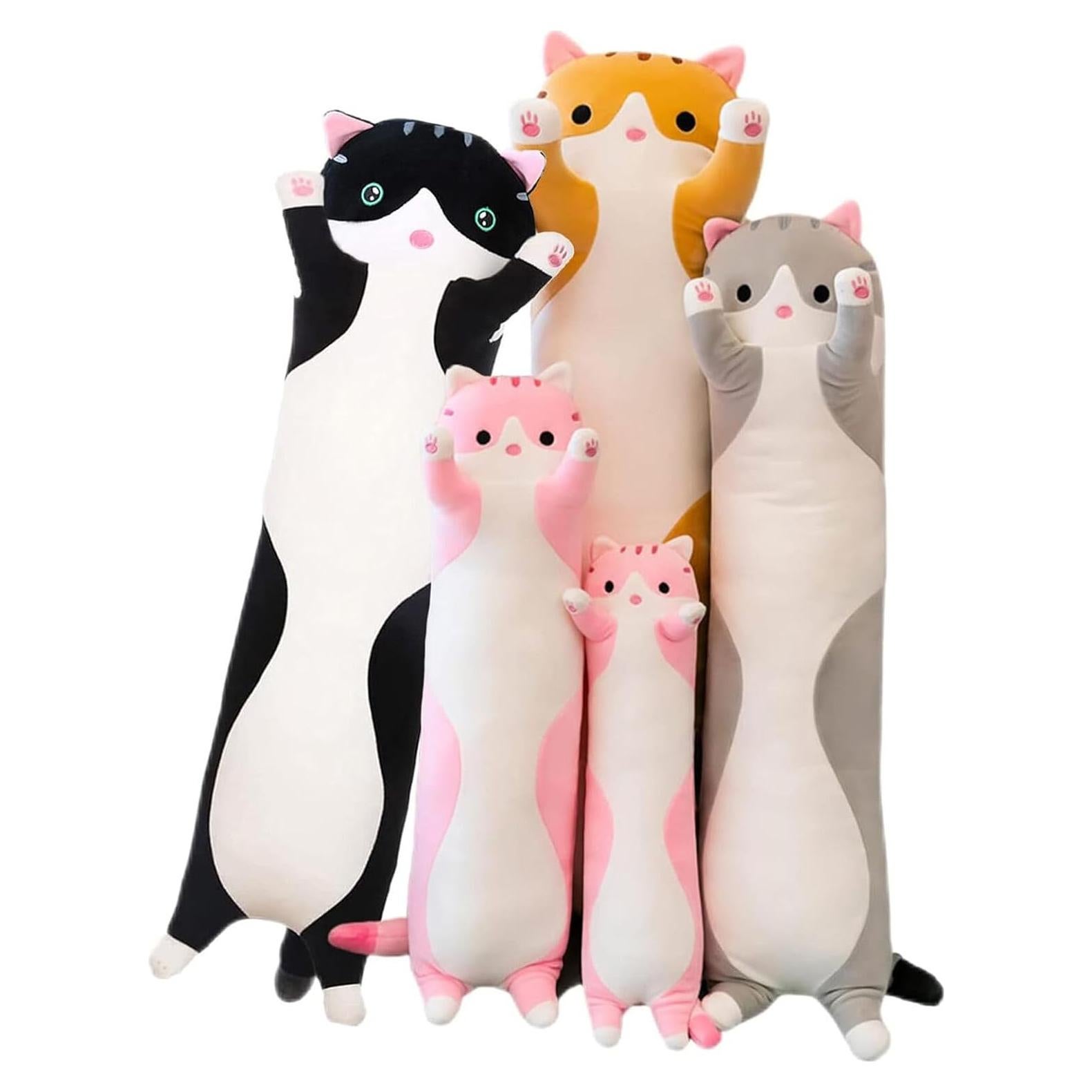 Almohada de Gato Peluche Somao 70cm Suave y Linda